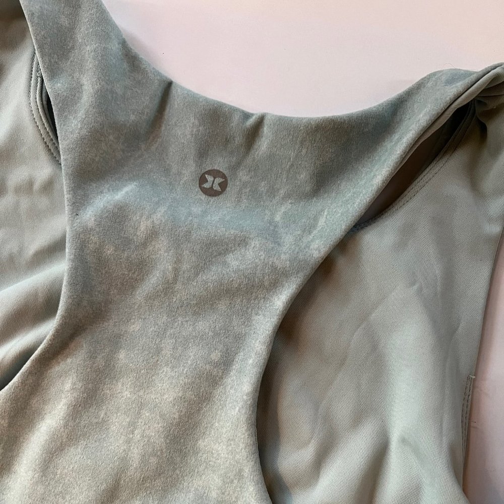 RBX Zen Watercolor Light Green and Tie-Dye Grey Bra Crop Tank Tops (Set of 2), M - Picture 8 of 9